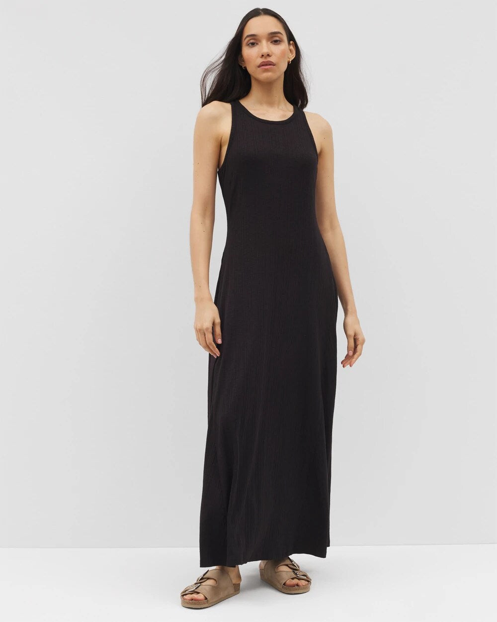 BLACK - High-Neck Lounge Dress
