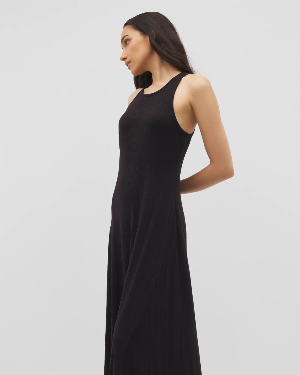 BLACK - High-Neck Lounge Dress