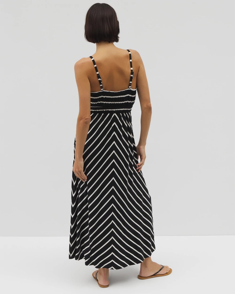 FUNDAMENTAL BLACK COCO - Soft Jersey Paradiso Midi Bra Dress
