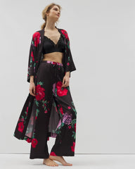 RHAPSODY FLORA G BLACK - Printed Pajama Pants
