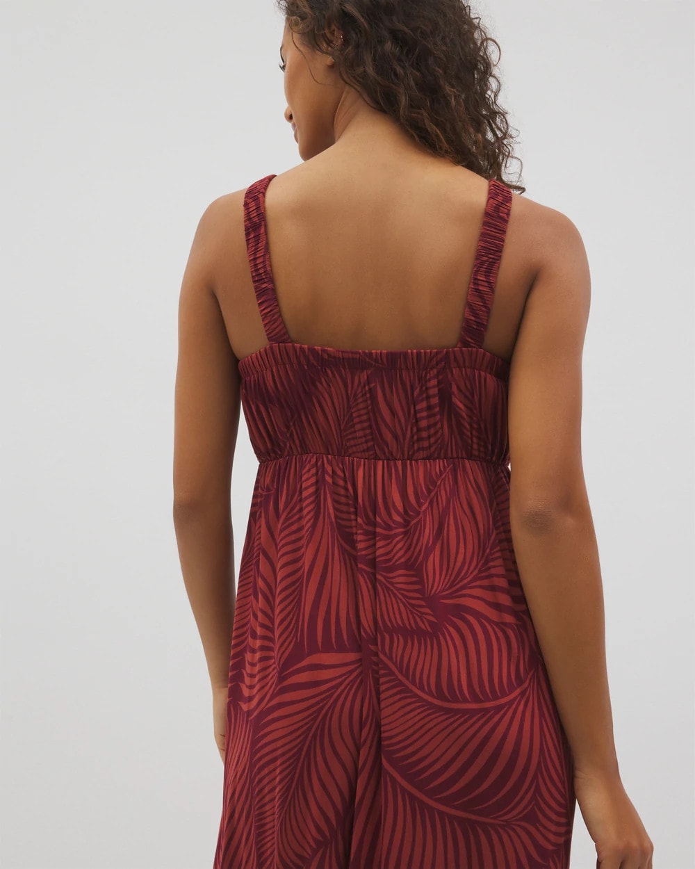 PEACEFUL PALMS MID VELVET - Cabana Midi Bra Dress