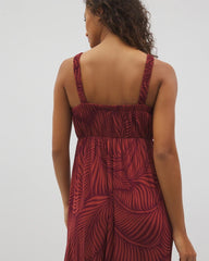 PEACEFUL PALMS MID VELVET - Cabana Midi Bra Dress