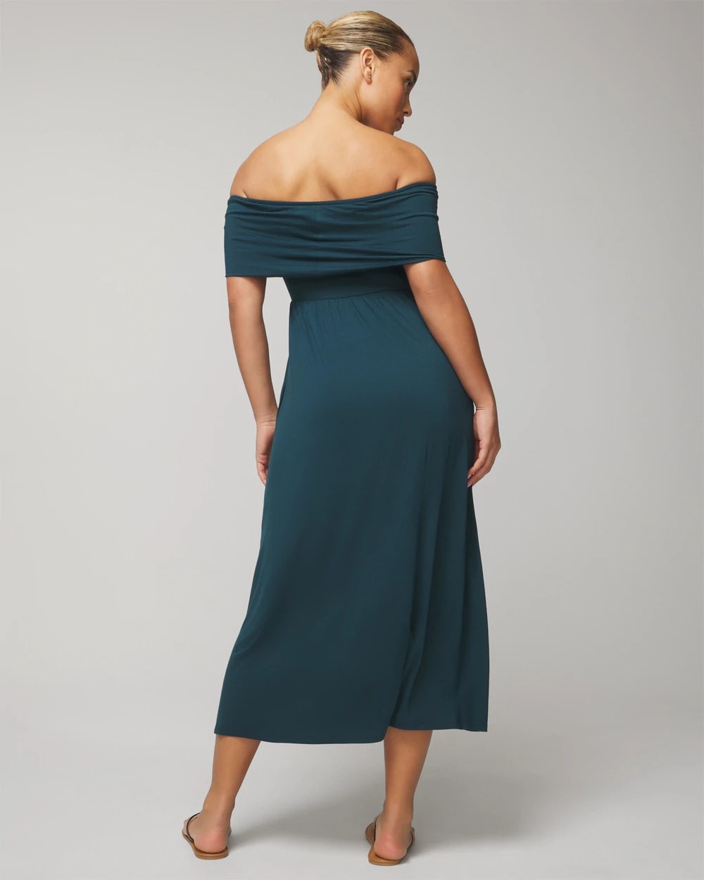 DARK HARBOUR - Off-The-Shoulder Midi Bra Dress