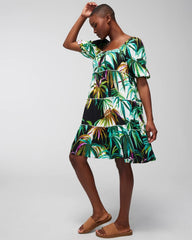 BUNGALOW PALMS COCONUT - Tiered Short Bra Dress