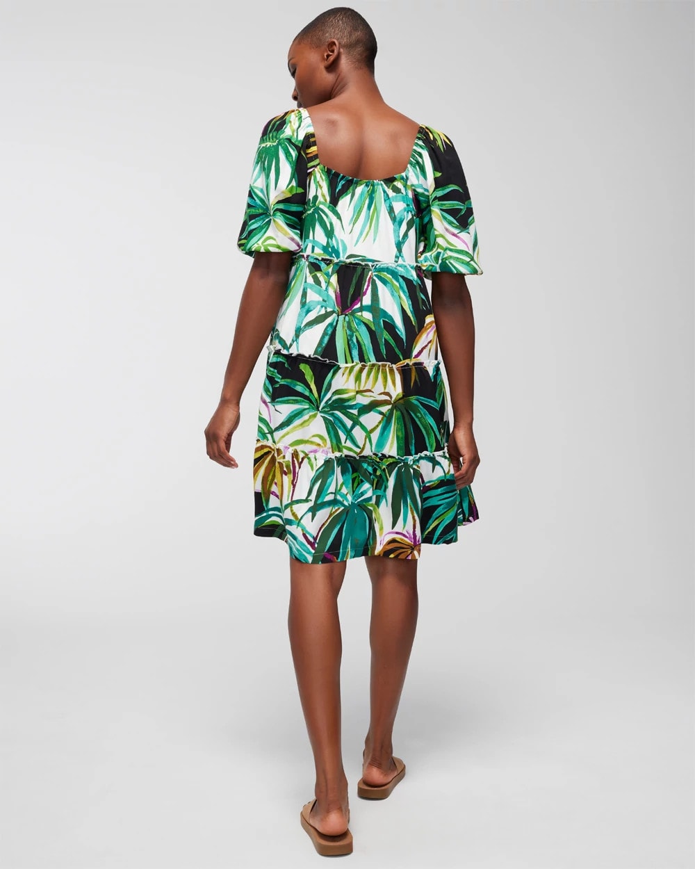 BUNGALOW PALMS COCONUT - Tiered Short Bra Dress