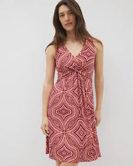 GOA GEO GRAND VELVET PLUM - V-Neck Short Bra Dress