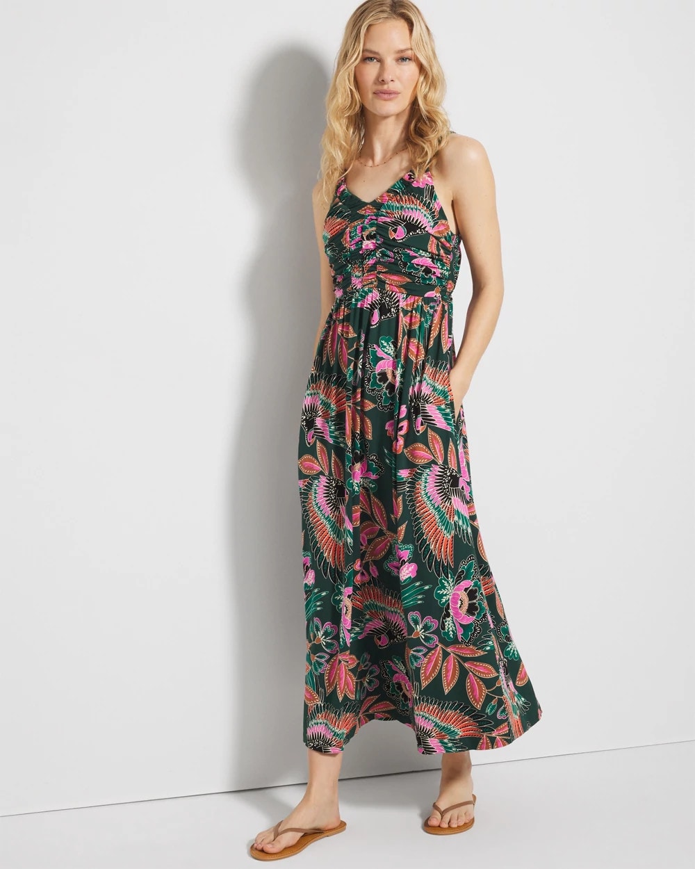 PARROT-ISE LUSH EMERALD - Midi Bra Dress