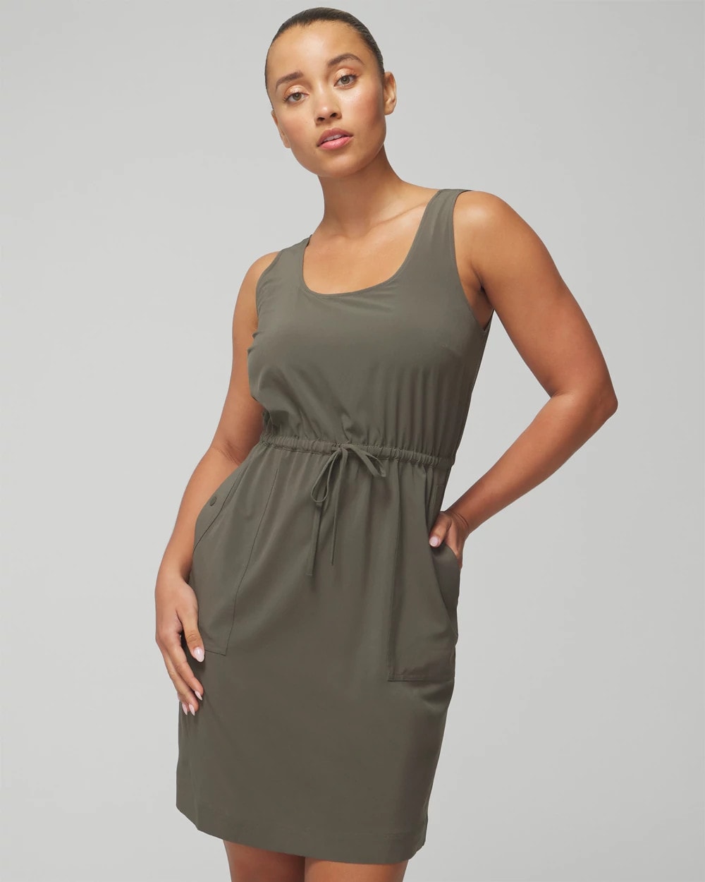 DARK GRAY OLIVE - Tank Cargo Dress