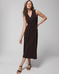 FLEETING FORMS DOLCE VIDA - Tie Back Midi Dress