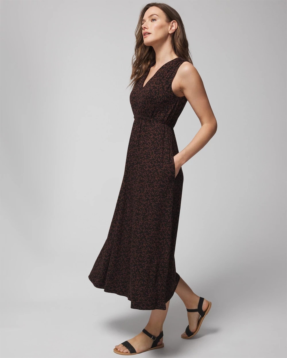 FLEETING FORMS DOLCE VIDA - Tie Back Midi Dress