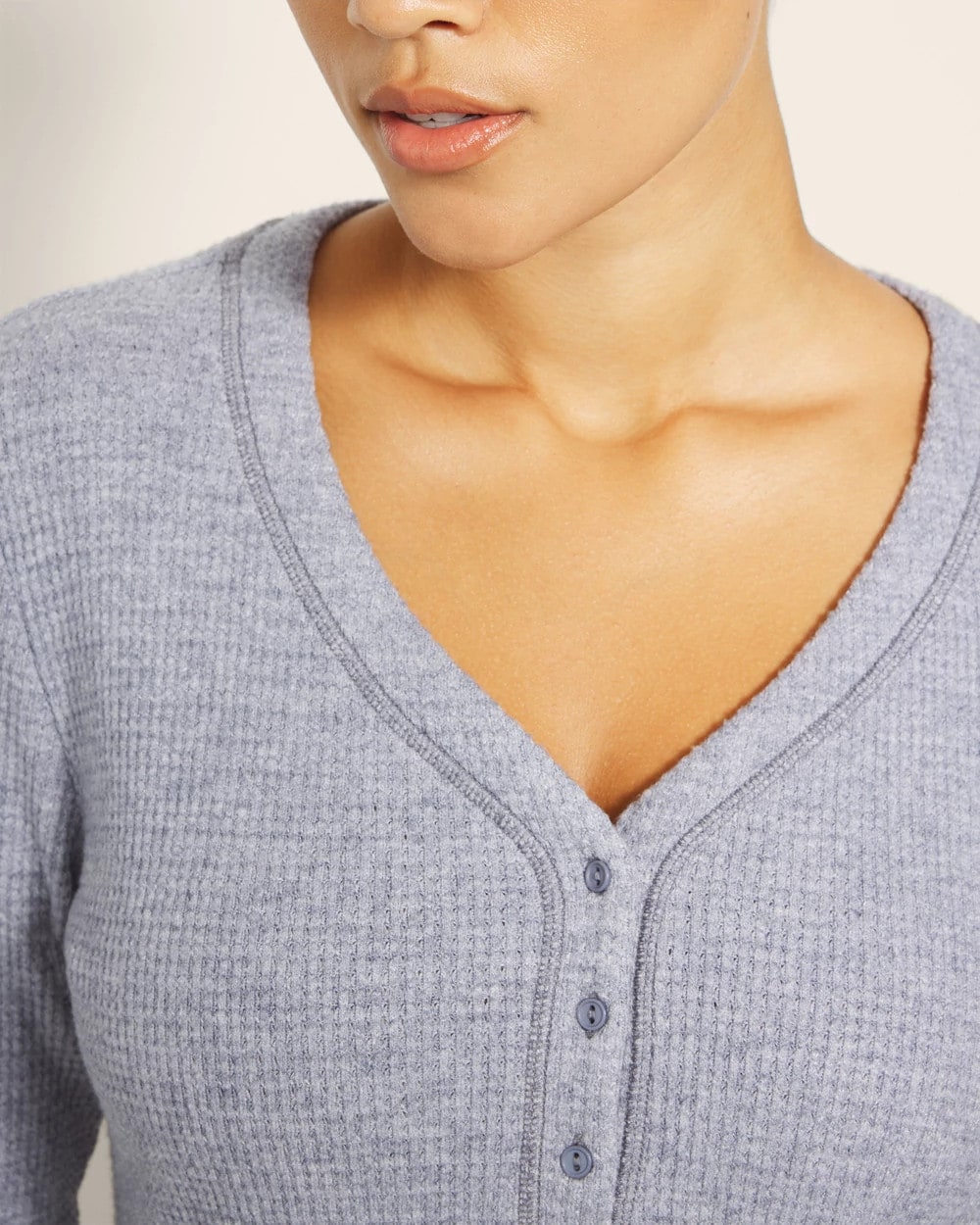 LUNAR TIDE - Long-Sleeve Pajama Henley