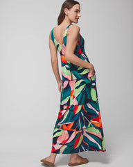 VACAY VIBES NIGHTFALL NVY - Tiered Maxi Bra Dress