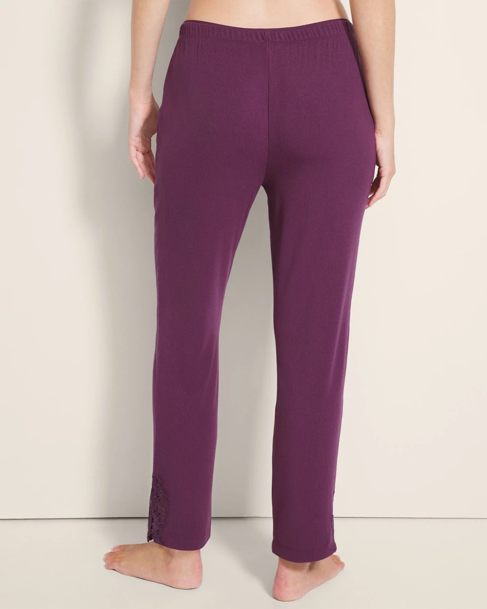 BLACKBERRY WINE - Rib Ankle Pajama Pants