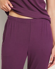 BLACKBERRY WINE - Rib Ankle Pajama Pants