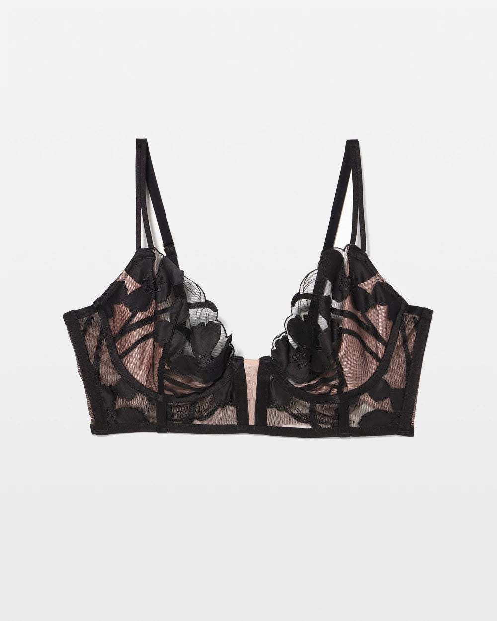 BLACK - Soma’s Sexiest Applique Longline Bra