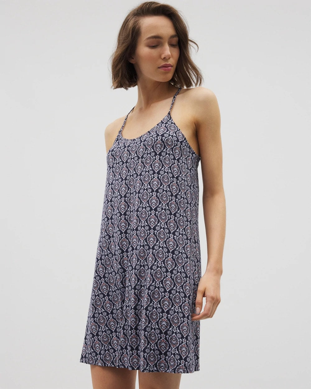 PLENTIFUL PIECES NAVY - Strappy Sleepshirt