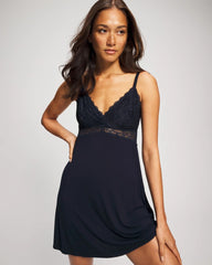 NIGHTFALL NAVY - Soft Support Lace Chemise