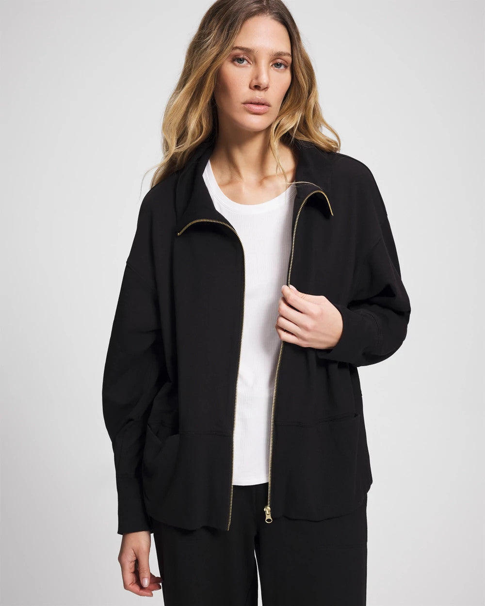 BLACK - Essential Terry Jacket