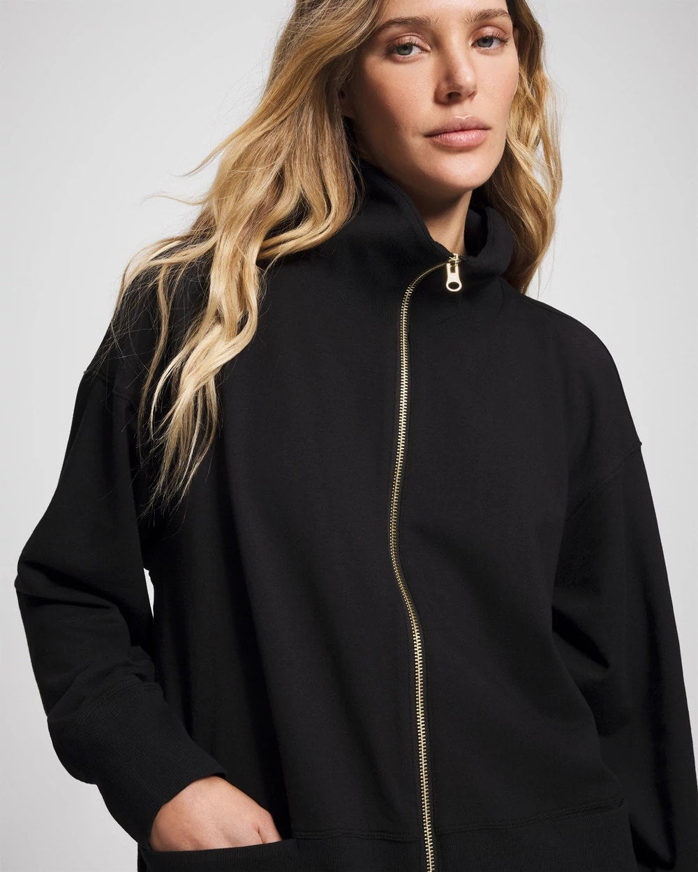BLACK - Essential Terry Jacket