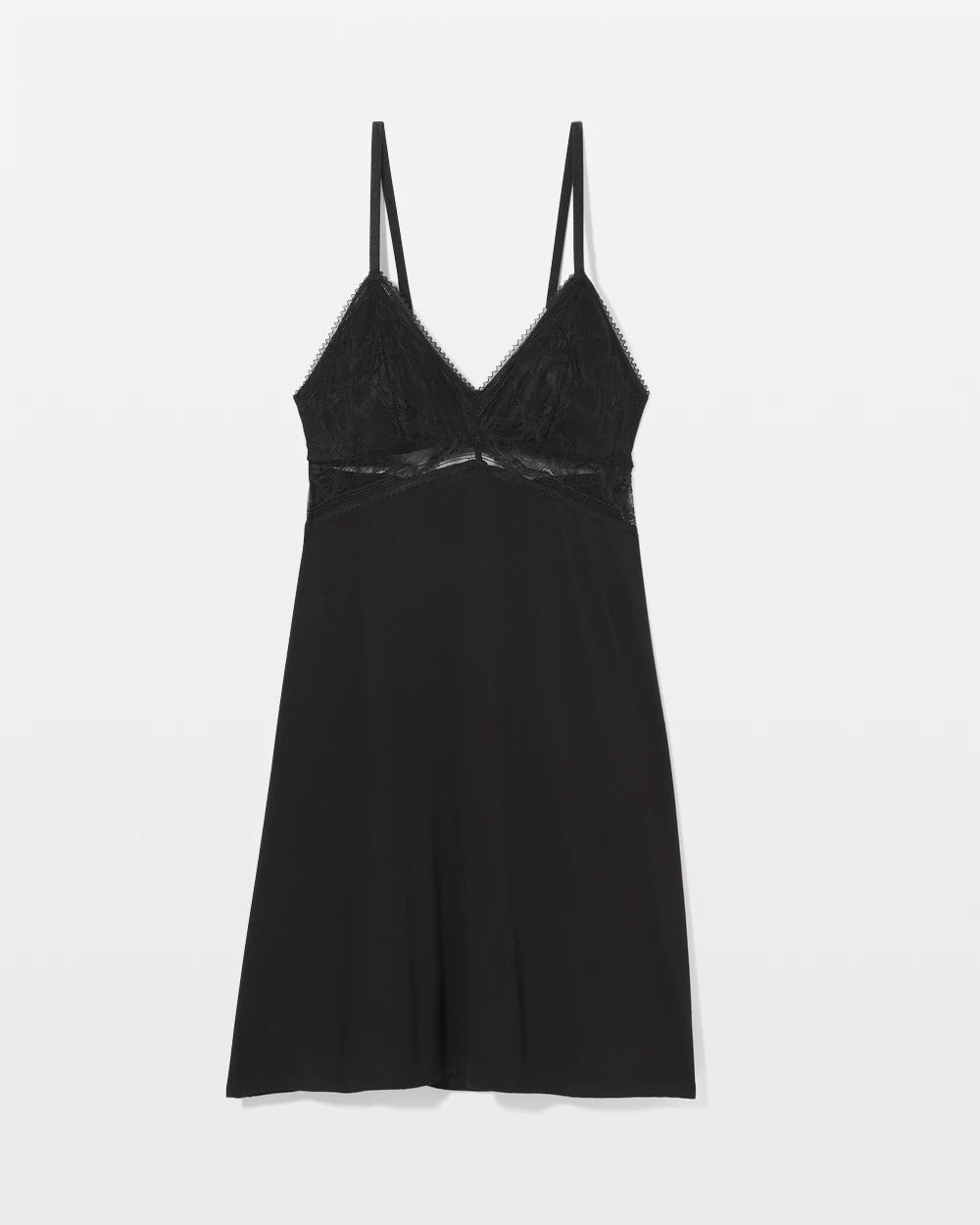 BLACK - Soft Support Lace Chemise