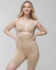 WARM AMBER - Mid-Level Shaping Vanishing Edge High-Waist Thigh Slimmer