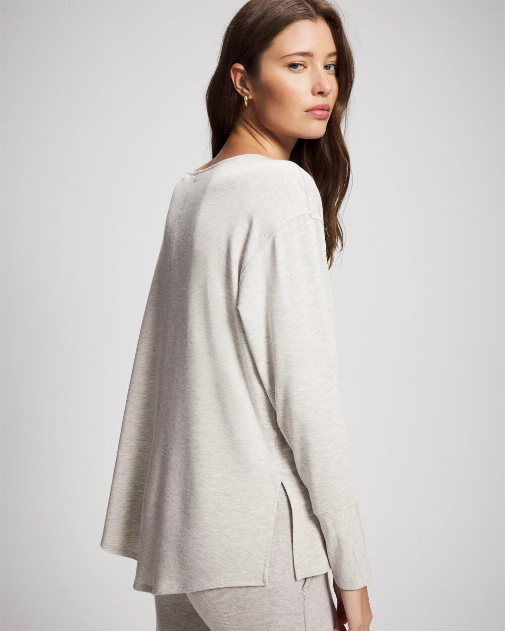 HEATHER STONE - Ultra Soft Fleece Dolman Top