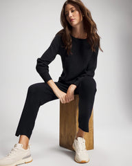 MIDNIGHT SKIES - Shimmer Cable Knit Sweater