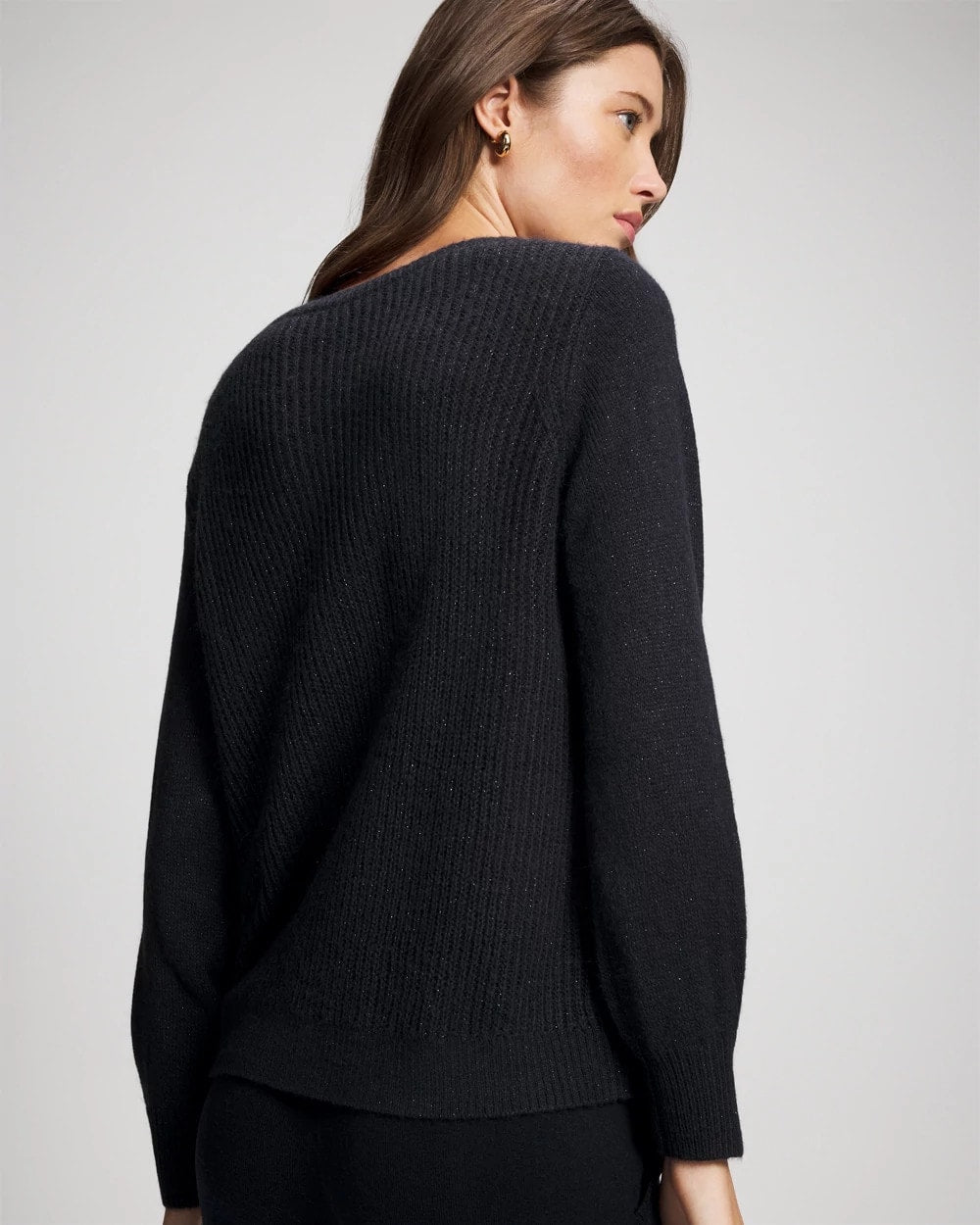 MIDNIGHT SKIES - Shimmer Cable Knit Sweater