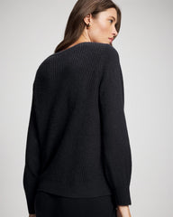 MIDNIGHT SKIES - Shimmer Cable Knit Sweater
