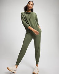 DARK SAGE - Ultrasoft Fleece Relaxed Funnel Neck Sweatshirt