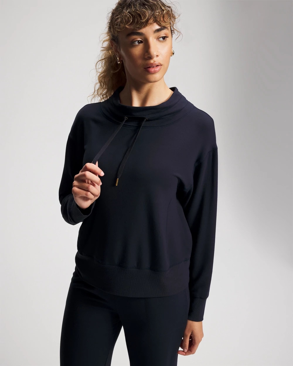 MIDNIGHT SKIES - Ultrasoft Fleece Relaxed Funnel Neck Sweatshirt