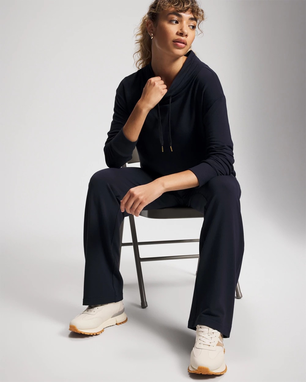 MIDNIGHT SKIES - Ultrasoft Fleece Relaxed Funnel Neck Sweatshirt