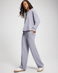 PERFECT SKY - Ultrasoft Fleece Quarter Zip Sweatshirt