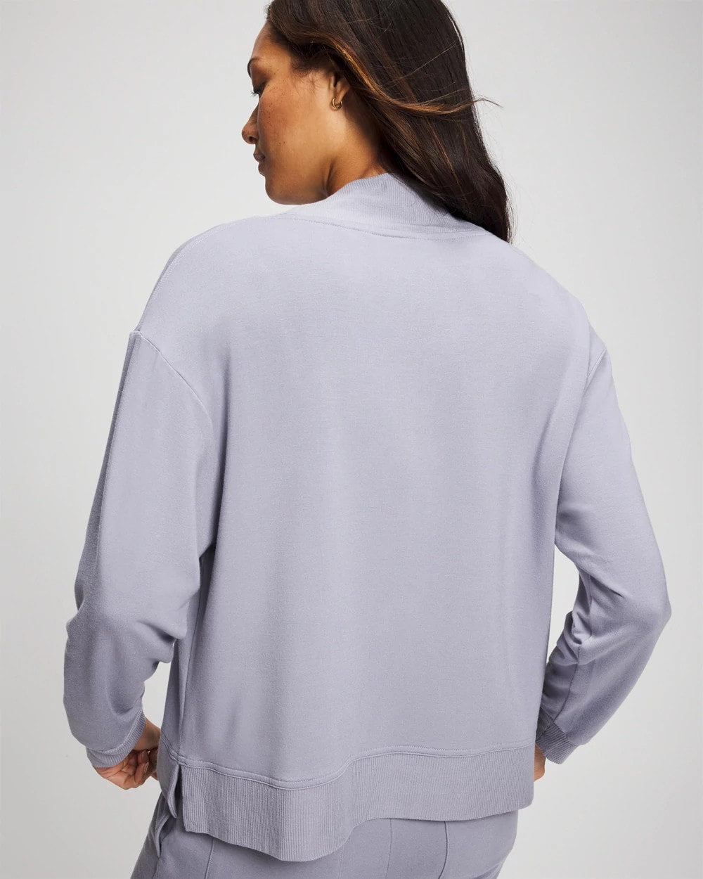 PERFECT SKY - Ultrasoft Fleece Quarter Zip Sweatshirt