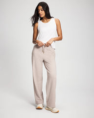 HEATHER MINK - Essential Terry Straight Leg Pants
