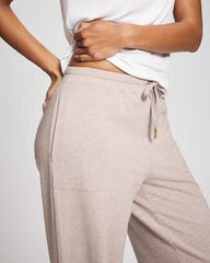 HEATHER MINK - Essential Terry Straight Leg Pants