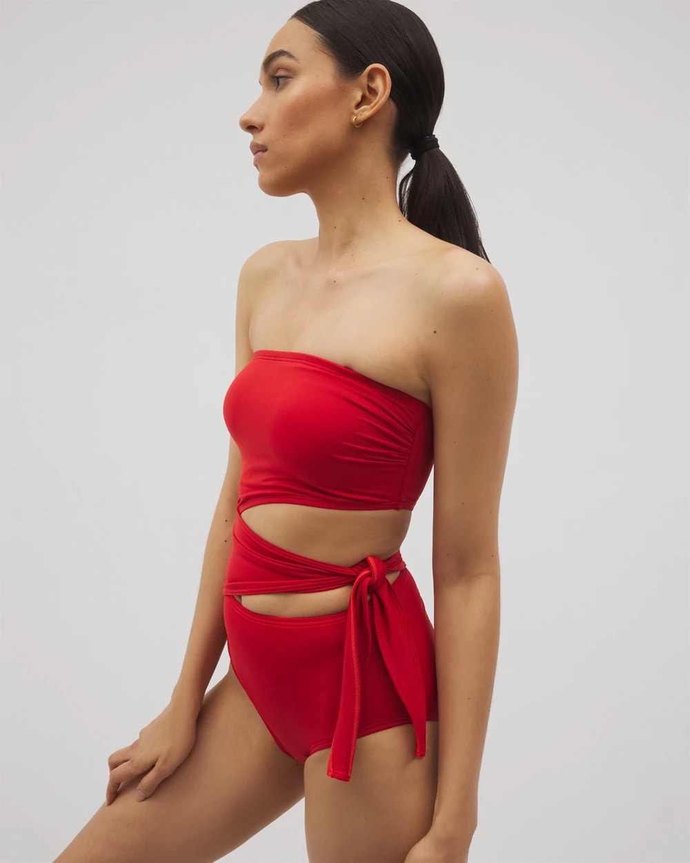 BARBADOS CHERRY - Soma Swim Bandeau Cutout One Piece