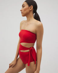 BARBADOS CHERRY - Soma Swim Bandeau Cutout One Piece