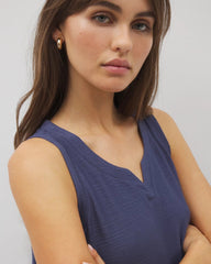 LUNAR TIDE - Crinkle Knit Tank Top