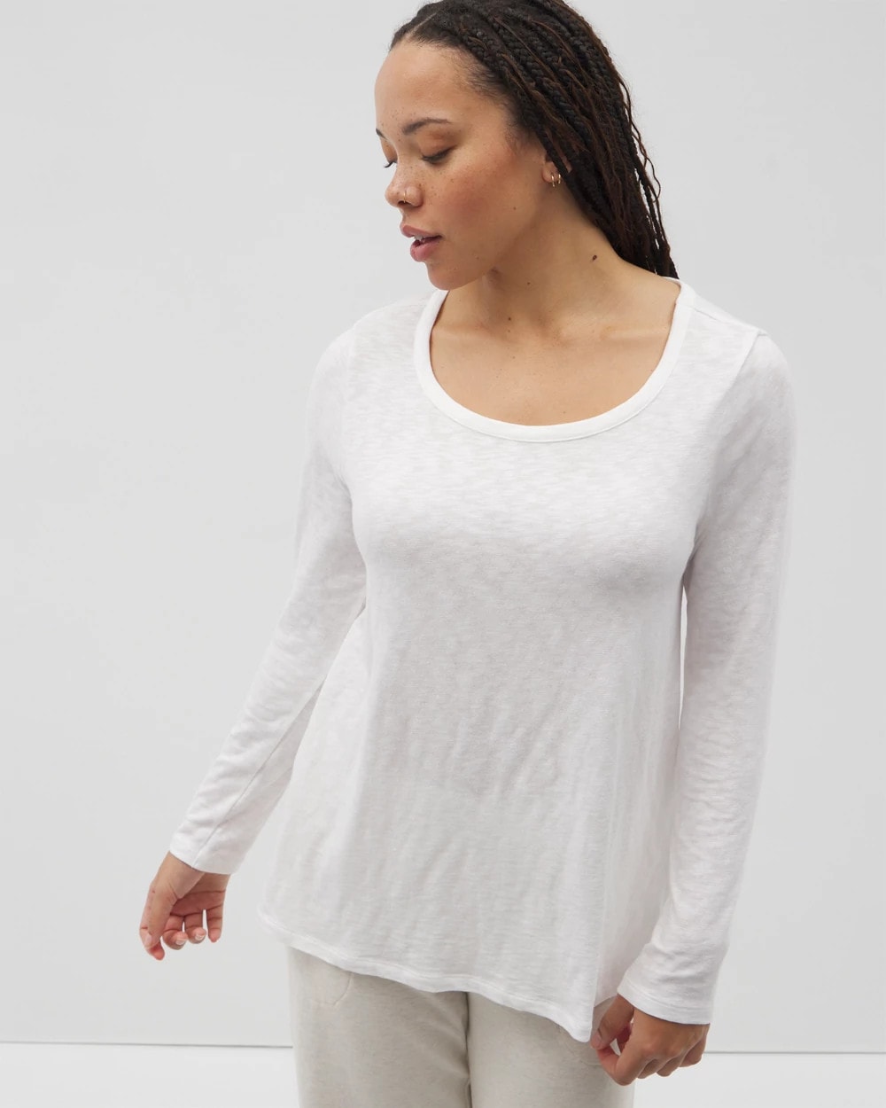 OPTIC WHITE - Long-Sleeve Top