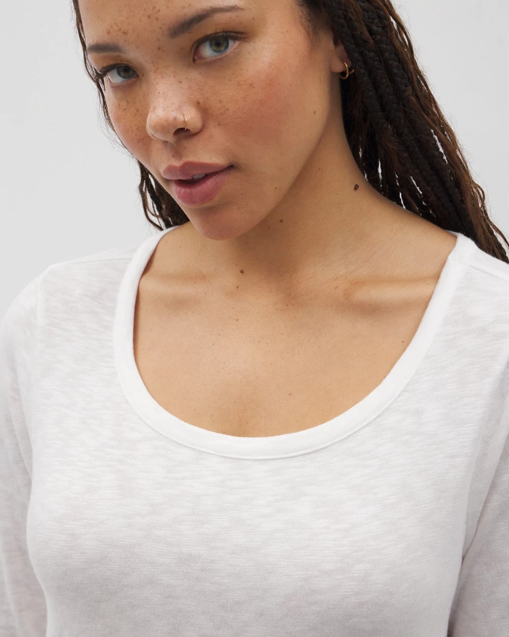 OPTIC WHITE - Long-Sleeve Top