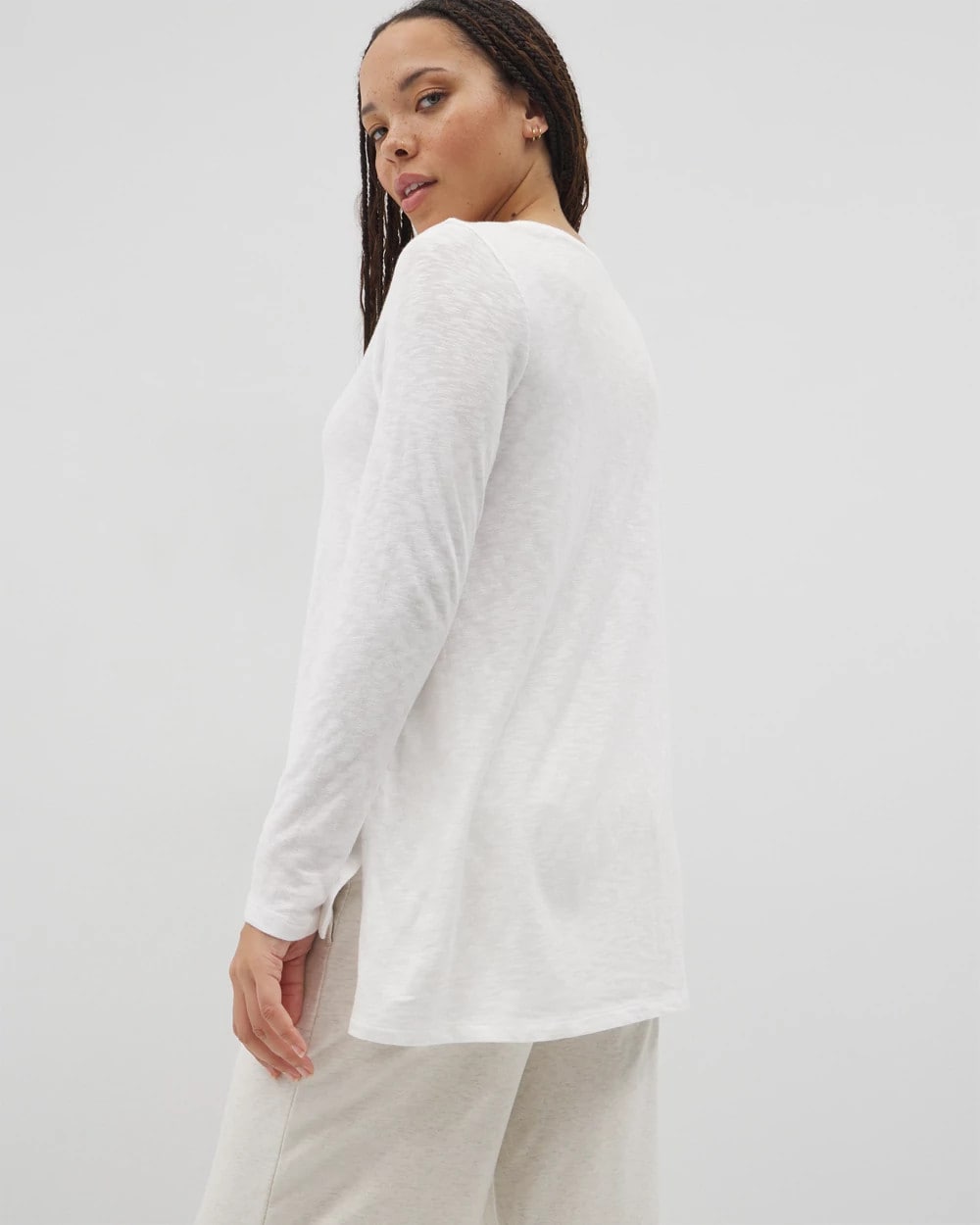 OPTIC WHITE - Long-Sleeve Top