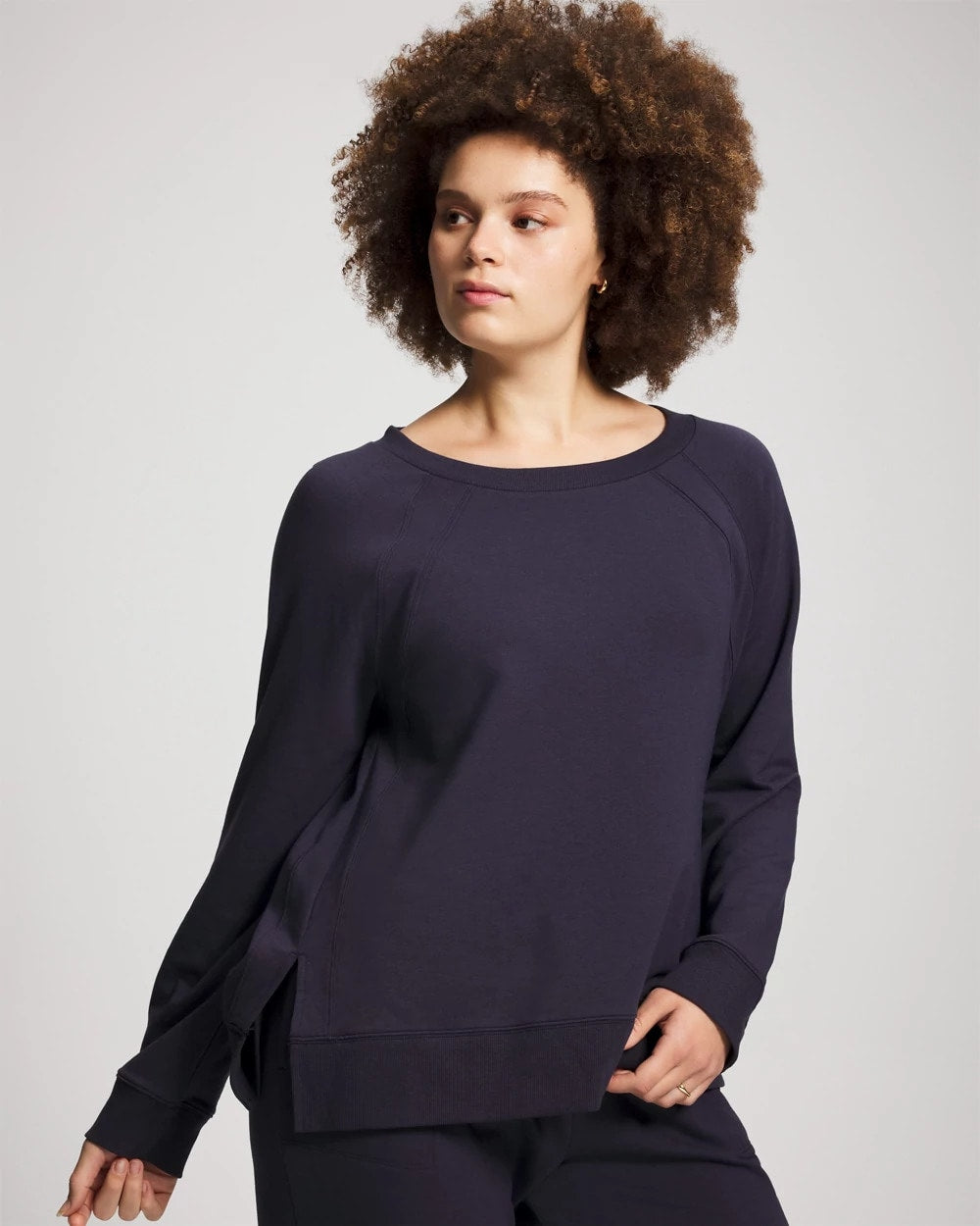 DEEP INDIGO - Essential Terry Crewneck Sweatshirt