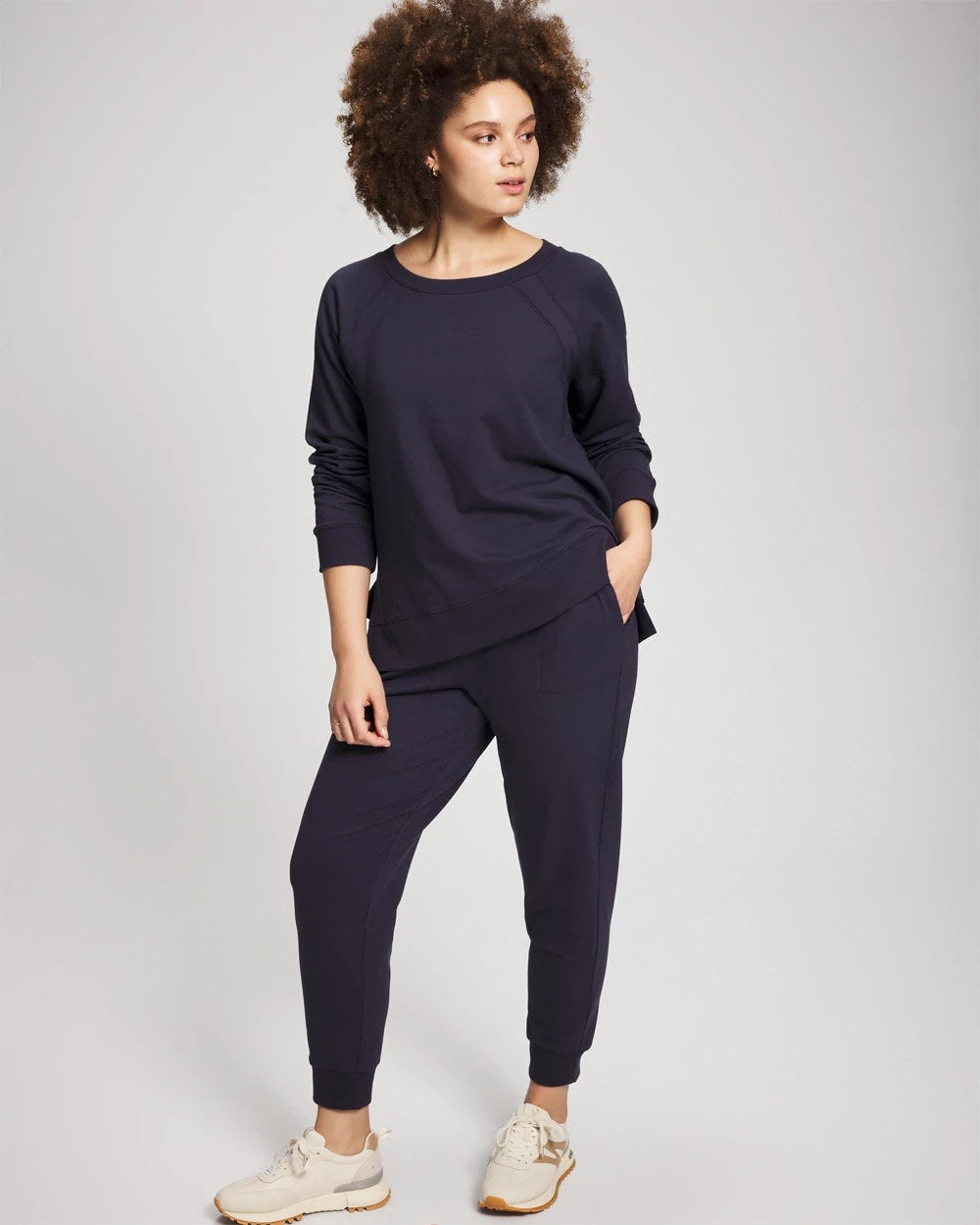 DEEP INDIGO - Essential Terry Crewneck Sweatshirt