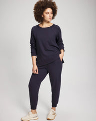 DEEP INDIGO - Essential Terry Crewneck Sweatshirt