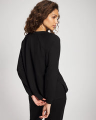 BLACK - Essential Terry Crewneck Sweatshirt