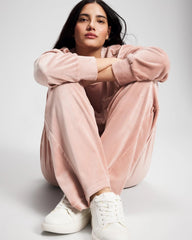 ADOBE ROSE - Velour Straight Leg Pants