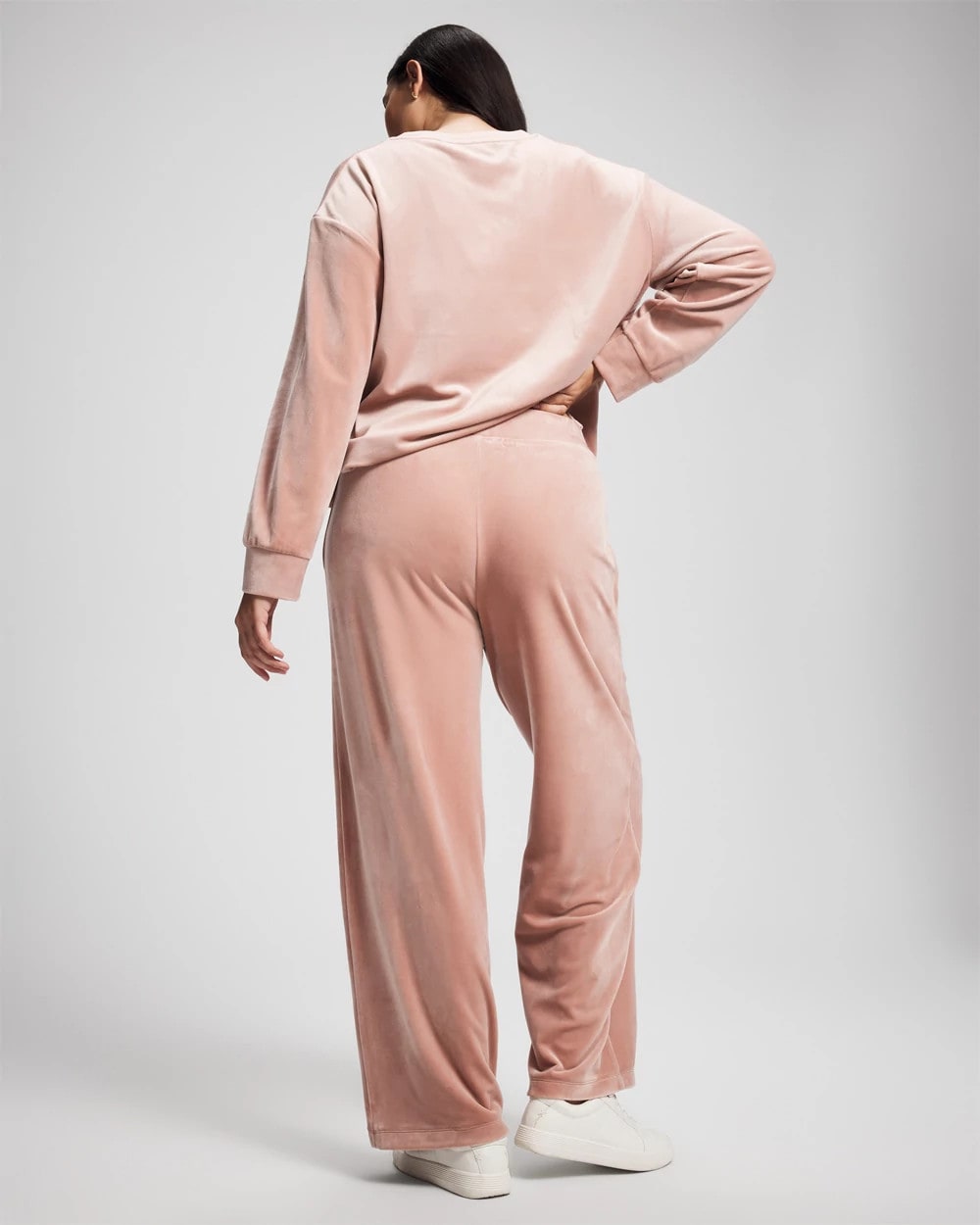ADOBE ROSE - Velour Straight Leg Pants