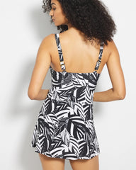BLACK/WHITE - Sharp Observation Swim Dress
