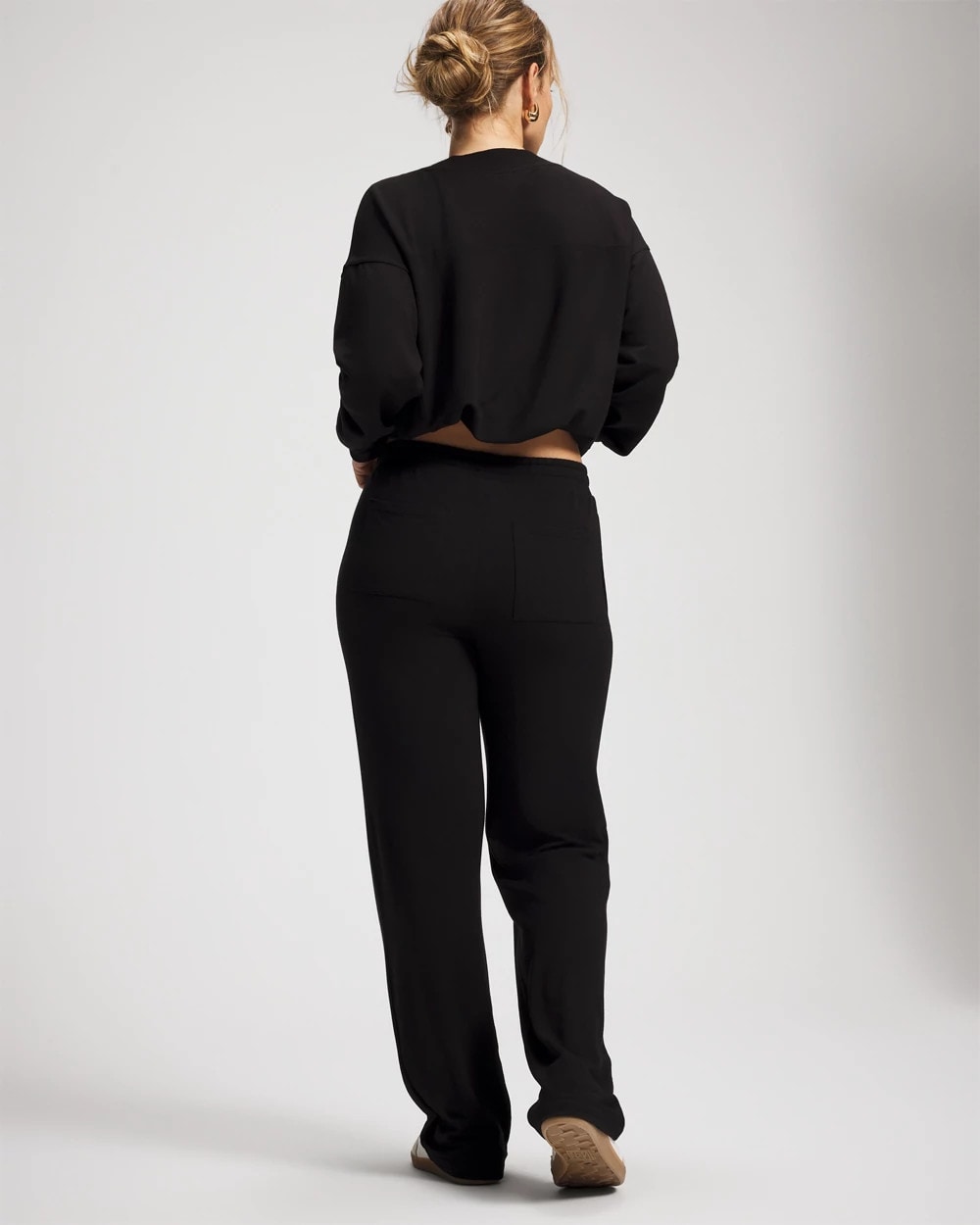 BLACK - Ultrasoft Fleece Straight Leg Pant